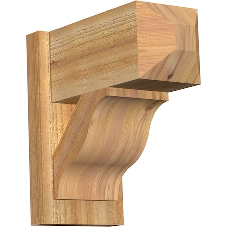 Ekena Millwork Funston Craftsman Rough Sawn Outlooker, Western Red Cedar, 8"W x 16"D x 16"H OUT08X16X16FST04RWR